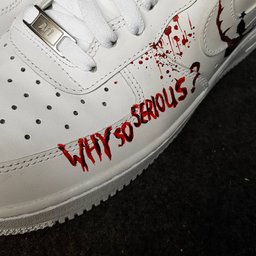 Ghost Black Red Custom Air Force 1 - view 3