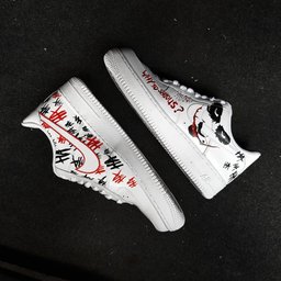 Ghost Black Red Custom Air Force 1 - view 5