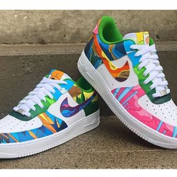 Cartoon Graffiti Hand-drawn Custom Air Force 1 - view 2