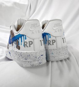 Cartoon Mouse Cat Dog Blue White Custom Air Force 1 - view 6