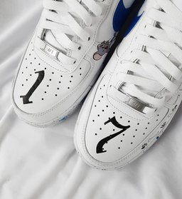 Cartoon Mouse Cat Dog Blue White Custom Air Force 1 - view 5
