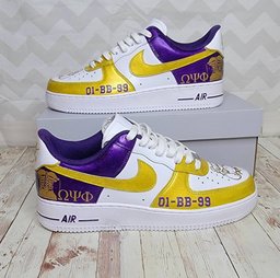 Golden Purple Memorial Gift Custom Air Force 1