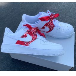 Red Retro Pattern Custom Air Force 1