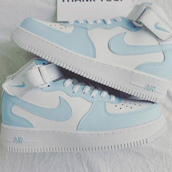 Sky Blue High Top Custom Air Force 1