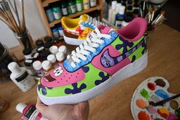 SpongeBoe Hand Drawn Doodles Cratoon Custom Air Force 1 - view 2