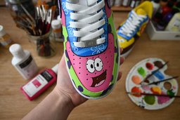 SpongeBoe Hand Drawn Doodles Cratoon Custom Air Force 1 - view 4