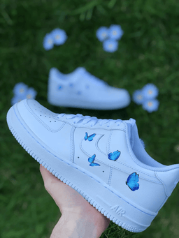 Blue Butterfly Art Custom Air Force 1 - view 3