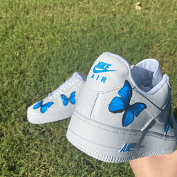 Blue Butterfly Art Custom Air Force 1 - view 4