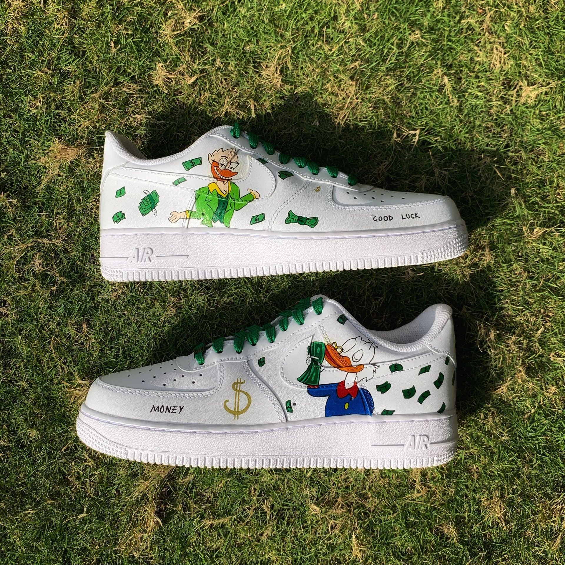 Cartoon Rich Donald Duck Custom Air Force 1