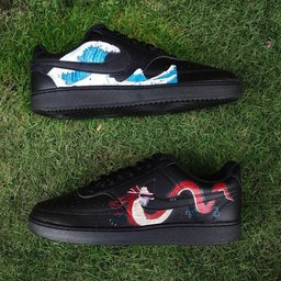 Dragon Waves Black Custom Air Force 1 - view 2