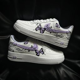 Purple Butterfly Thorns Custom Air Force 1