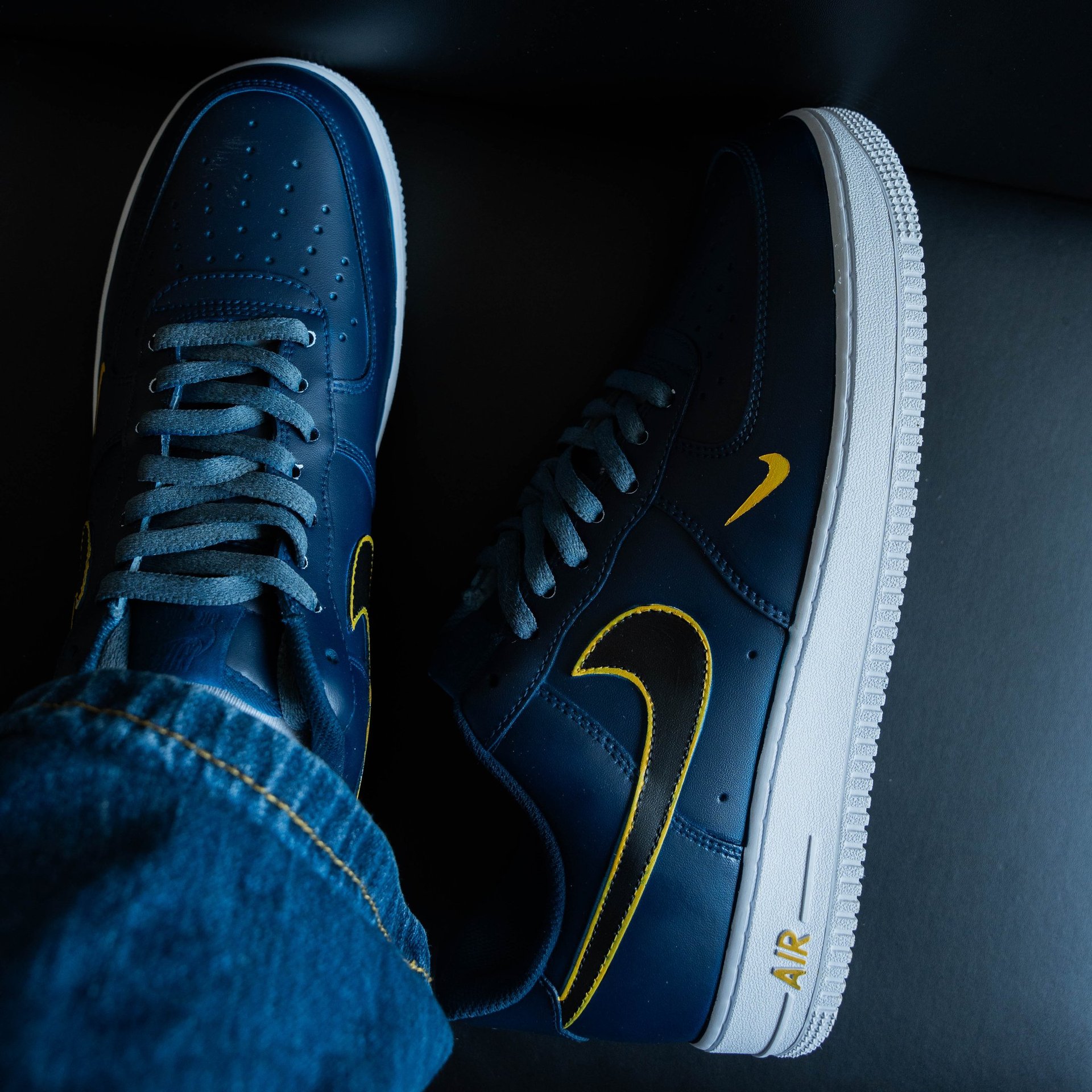 Blue Black Gold Custom Air Force 1
