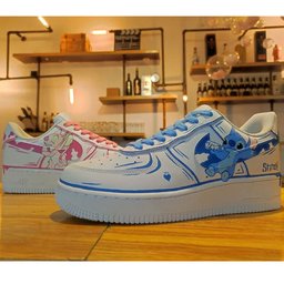 Lilo & Stitch Graffiti Couple Custom Air Force 1 - view 2