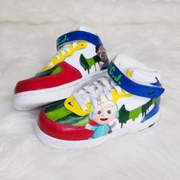 Watermelon Drip Graffiti Kids Custom Air Force 1