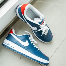 Blue White Red Splicing Custom Air Force 1