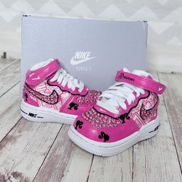 Barbie Pink Princess Swarovski Custom Air Force 1