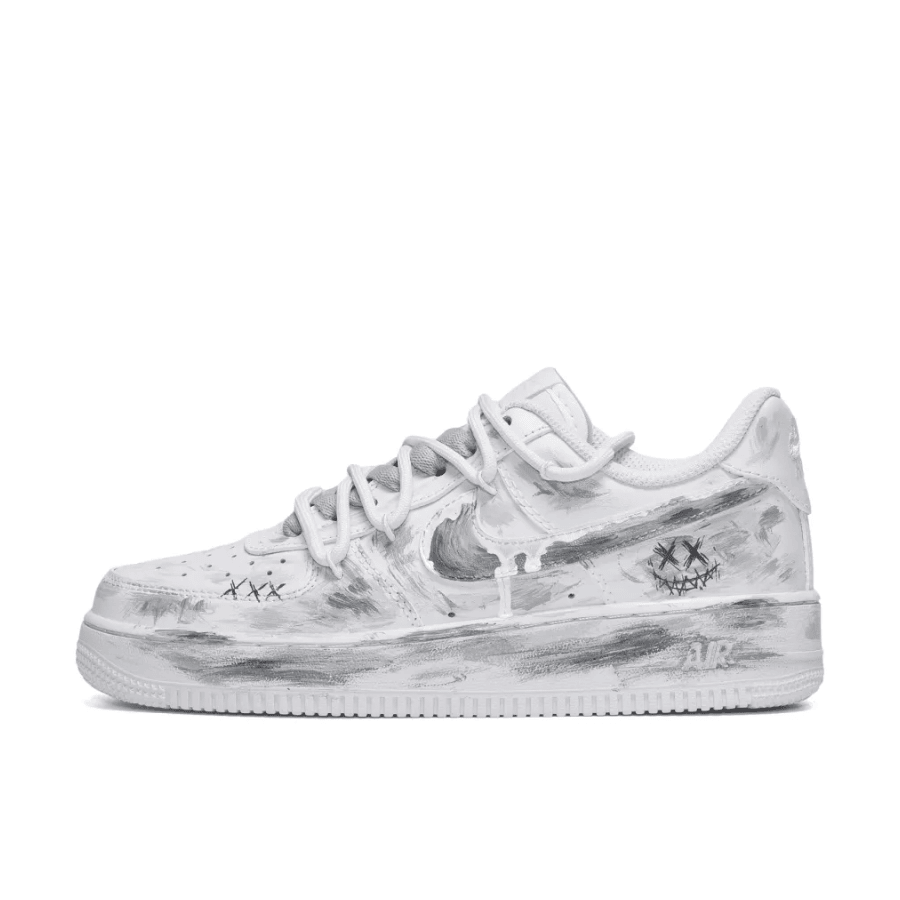 Extra Lace Gray White Custom Air Force 1