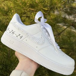 Swarovski Crystal Ribbon Wedding Custom Air Force 1 - view 2