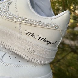 Swarovski Crystal Ribbon Wedding Custom Air Force 1 - view 3