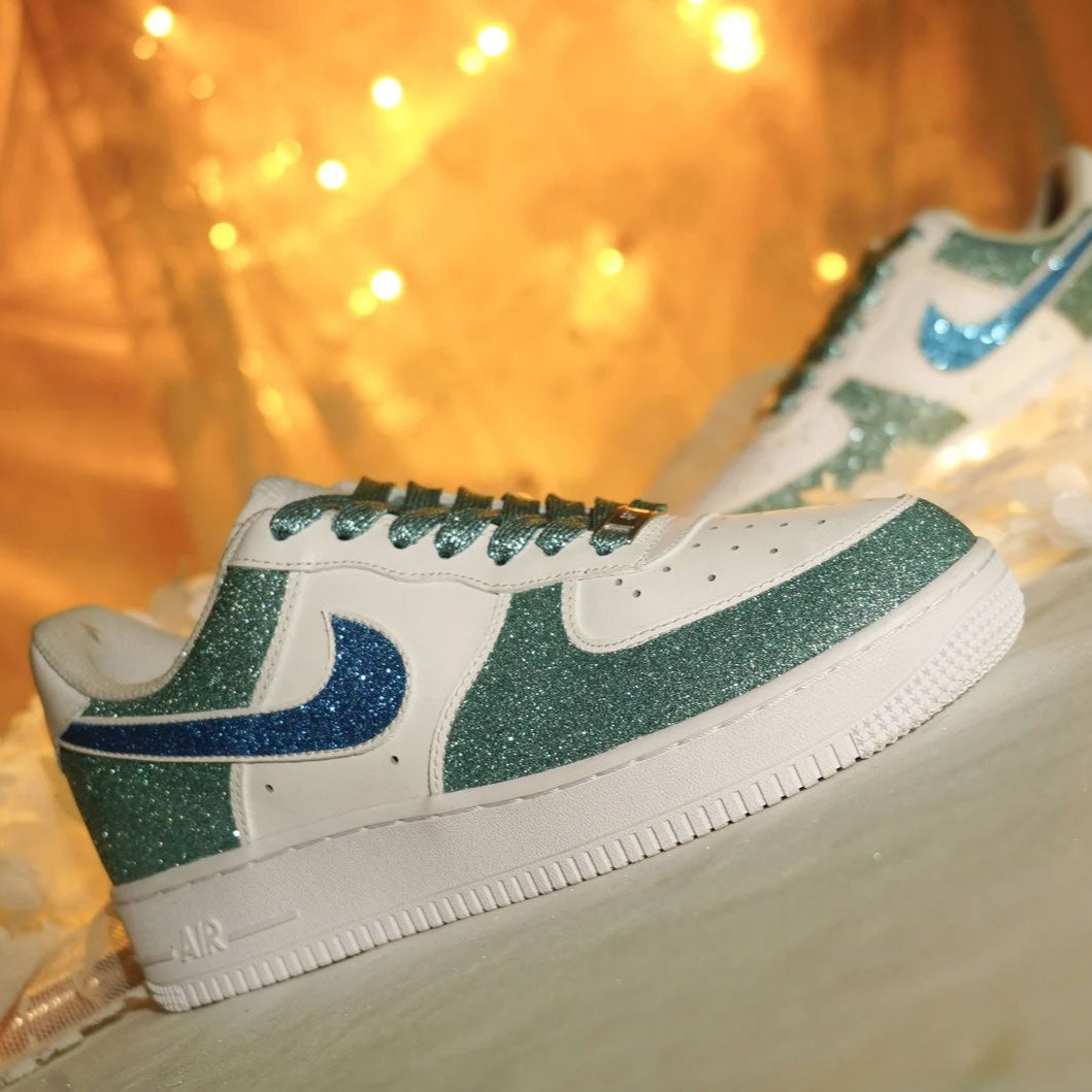 Retro Pearlescent Green Custom Air Force 1