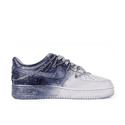 Metal Chain White Black Gradient Custom Air Force 1 - view 2