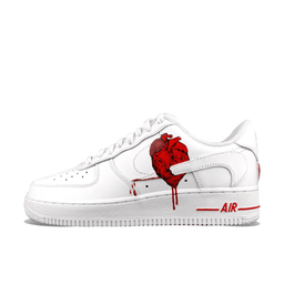 Heart Bloody Red Custom Air Force 1