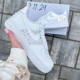 White Pearl Crystal Custom Air Force 1