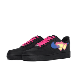 Black Blue Pink Heart Custom Air Force 1 - view 3