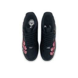 Peony Embroidery Red Green Custom Air Force 1 - view 3