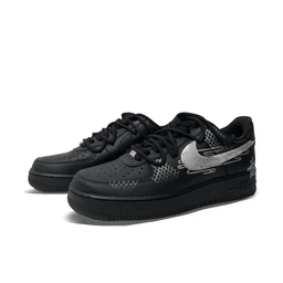 Slivery Dragon Scale Swoosh Black Custom Air Force 1 - view 3