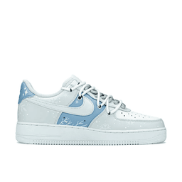Extra Lace Snowflake Blue Custom Air Force 1 - view 2