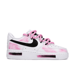 Broken Swoosh Pink Extra Lace Black Custom Air Force 1 - view 2