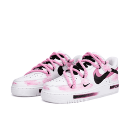 Broken Swoosh Pink Extra Lace Black Custom Air Force 1 - view 3