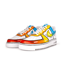 Blue Green Yellow Red Custom Air Force 1 - view 3