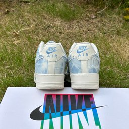 Custom Air Force 1 Blue White Denim Jeans - view 2