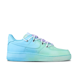 Extra Lace Blue Green Gradient Custom Air Force 1 - view 2