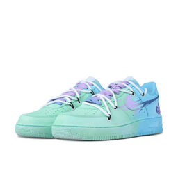 Extra Lace Blue Green Gradient Custom Air Force 1 - view 3