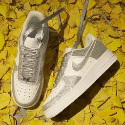 Metallic Silver Custom Air Force 1 - view 2