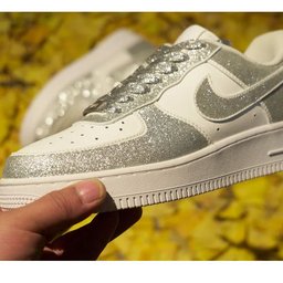 Metallic Silver Custom Air Force 1 - view 3