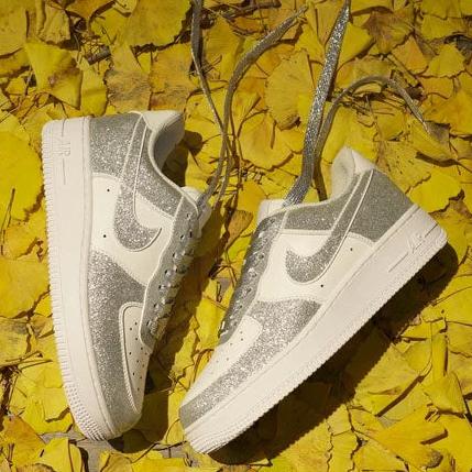 Metallic Silver Custom Air Force 1