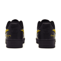 White Black Gradient Gold Swoosh Custom Air Force 1 - view 5
