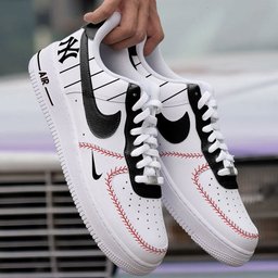 Black Blue White Red Baseball New York Yankees Custom Air Force 1 - view 2