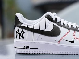 Black Blue White Red Baseball New York Yankees Custom Air Force 1 - view 3