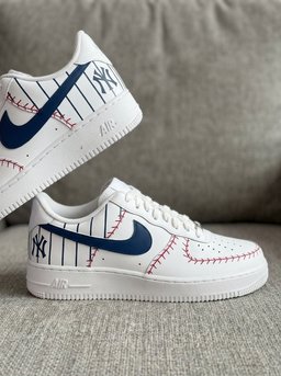 Black Blue White Red Baseball New York Yankees Custom Air Force 1 - view 5