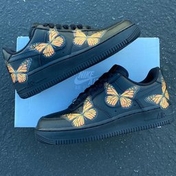 Dead Leaf Butterfly Black Custom Air Force 1 - view 2