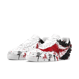 Black Red White Teeth Custom Air Force 1 - view 3