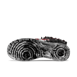 Black Red White Teeth Custom Air Force 1 - view 5