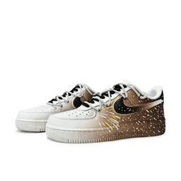 Extra Lace Brown White Gradient Custom Air Force 1 - view 3