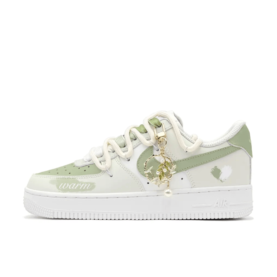 Extra Lace Green Custom Air Force 1