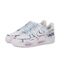 Simple Figure Blue Purple Custom Air Force 1 - view 3